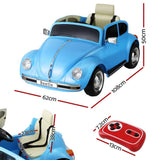 Darrahopens Baby & Kids > Ride on Cars, Go-karts & Bikes Kids Ride On Car Licensed Volkswagen Beetle Electric Toys Horn Remote 6V Blue