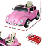 Darrahopens Baby & Kids > Ride on Cars, Go-karts & Bikes Kids Ride On Car Licensed Volkswagen Beetle Electric Toys Horn Remote 6V Pink