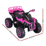 Darrahopens Baby & Kids > Ride on Cars, Go-karts & Bikes Rigo Kids Ride On Car ATV Quad Motorbike Storage Rack Electric Toys 12V Pink