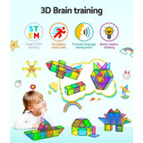 Darrahopens Baby & Kids > Toys Keezi 100pcs Kids Magnetic Tiles Blocks Building Educational Toys Children Gift