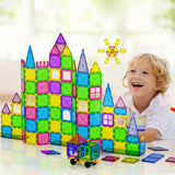 Darrahopens Baby & Kids > Toys Keezi 100pcs Kids Magnetic Tiles Blocks Building Educational Toys Children Gift