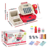 Darrahopens Baby & Kids > Toys Keezi Kids Cash Register Calculator Pretend Play Shops Money Checkout Toys Set