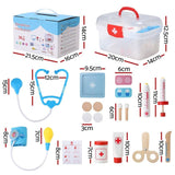 Darrahopens Baby & Kids > Toys Keezi Kids Doctor Nurse Medical Case Pretend Play Set Stethoscope Medicine Toys