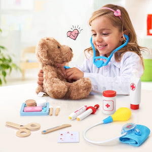 Darrahopens Baby & Kids > Toys Keezi Kids Doctor Nurse Medical Case Pretend Play Set Stethoscope Medicine Toys