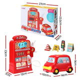 Darrahopens Baby & Kids > Toys Keezi Kids Gas Petrol Station Pumper Pretend Play Toys Car Music Card Playset