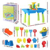 Darrahopens Baby & Kids > Toys Keezi Kids Sand and Water Table Windmill Shovel Outdoor Sandpit Toys Beach Play