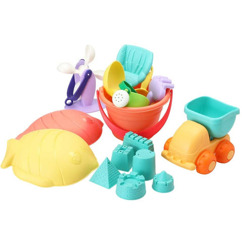 Darrahopens Baby & Kids > Toys Keezi Kids Water Table Tool Kit Sand Truck Windmill Bucket Shovel Sandpit Toys