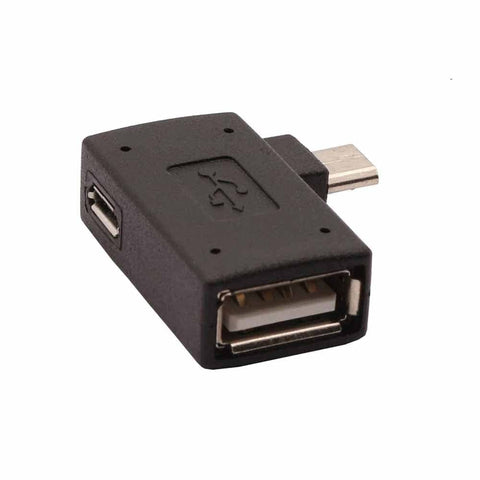 Darrahopens Electronics > Computer Accessories 2-in-1 Powered Micro USB OTG Adapter Left Angled PlayStaion Classic Chromecast Android Phone Tablet