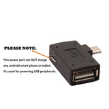 Darrahopens Electronics > Computer Accessories 2-in-1 Powered Micro USB OTG Adapter Left Angled PlayStaion Classic Chromecast Android Phone Tablet