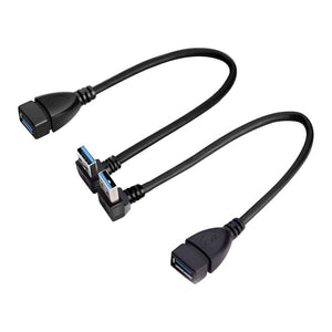 Darrahopens Electronics > Computer Accessories 2PCS 20cm SuperSpeed USB 3.0 Male to Female Extension Data Cable Up and Down Angle