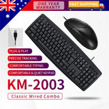 Darrahopens Electronics > Computer Accessories Classic Desktop PC Laptop Wired Combination Mouse Keyboard Interface Black Sets