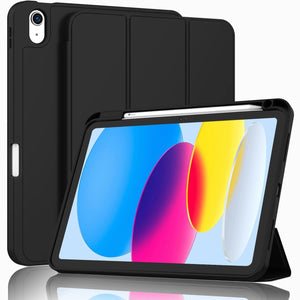 Darrahopens Electronics > Computer Accessories iPad 10th Case 10.9 Inch 2022 with Pencil Holder, Smart iPad Case with Soft TPU Auto Wake Sleep Black