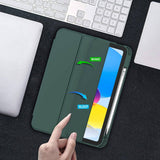 Darrahopens Electronics > Computer Accessories iPad 10th Case 10.9 Inch 2022 with Pencil Holder, Smart iPad Case with Soft TPU Auto Wake Sleep Dark Green