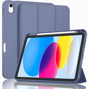 Darrahopens Electronics > Computer Accessories iPad 10th Case 10.9 Inch 2022 with Pencil Holder, Smart iPad Case with Soft TPU Auto Wake Sleep Lavender