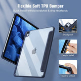 Darrahopens Electronics > Computer Accessories iPad 10th Case 10.9 Inch 2022 with Pencil Holder, Smart iPad Clear Case with Soft TPU Auto Wake Sleep Dark Blue