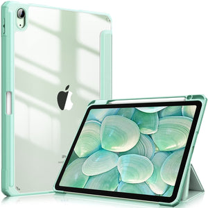 Darrahopens Electronics > Computer Accessories iPad 10th Case 10.9 Inch 2022 with Pencil Holder, Smart iPad Clear Case with Soft TPU Auto Wake Sleep Green