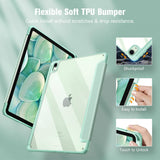 Darrahopens Electronics > Computer Accessories iPad 10th Case 10.9 Inch 2022 with Pencil Holder, Smart iPad Clear Case with Soft TPU Auto Wake Sleep Green