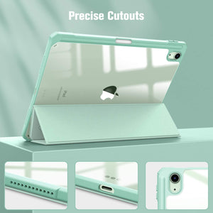 Darrahopens Electronics > Computer Accessories iPad 10th Case 10.9 Inch 2022 with Pencil Holder, Smart iPad Clear Case with Soft TPU Auto Wake Sleep Green