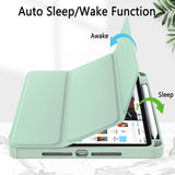 Darrahopens Electronics > Computer Accessories iPad Pro 11 Inch 2020-2022 Soft Tpu Smart Premium Case Auto Sleep Wake Stand Clear Cover Pencil holder Green