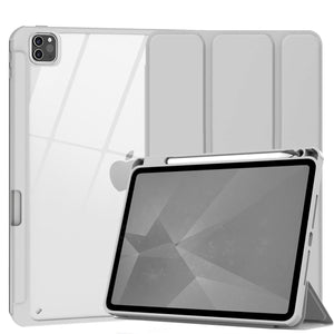 Darrahopens Electronics > Computer Accessories iPad Pro 11 Inch 2020-2022 Soft Tpu Smart Premium Case Auto Sleep Wake Stand Clear Cover Pencil holder Grey