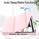 Darrahopens Electronics > Computer Accessories iPad Pro 11 Inch 2020-2022 Soft Tpu Smart Premium Case Auto Sleep Wake Stand Clear Cover Pencil holder Pink