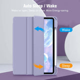 Darrahopens Electronics > Computer Accessories iPad Pro 11 Inch 2020-2022 Soft Tpu Smart Premium Case Auto Sleep Wake Stand Clear Cover Pencil holder Purple