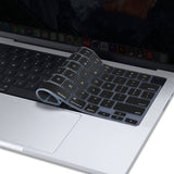 Darrahopens Electronics > Computer Accessories Keyboard Cover Skin For MacBook Air Pro 13 13.6 14 15.3 16 A2442 A2779 A2485 A2780 A2681 A2941 M1 M2 2021 to 2023 Black