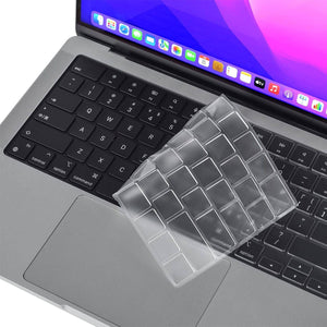 Darrahopens Electronics > Computer Accessories Keyboard Cover Skin For MacBook Air Pro 13 13.6 14 15.3 16 A2442 A2779 A2485 A2780 A2681 A2941 M1 M2 2021 to 2023 Clear