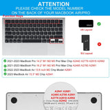 Darrahopens Electronics > Computer Accessories Keyboard Cover Skin For MacBook Air Pro 13 13.6 14 15.3 16 A2442 A2779 A2485 A2780 A2681 A2941 M1 M2 2021 to 2023 Clear