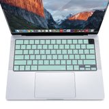 Darrahopens Electronics > Computer Accessories Keyboard Cover Skin For MacBook Air Pro 13 13.6 14 15.3 16 A2442 A2779 A2485 A2780 A2681 A2941 M1 M2 2021 to 2023 Mint Green