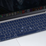 Darrahopens Electronics > Computer Accessories Keyboard Cover Skin For MacBook Air Pro 13 13.6 14 15.3 16 A2442 A2779 A2485 A2780 A2681 A2941 M1 M2 2021 to 2023 Navy Blue