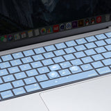 Darrahopens Electronics > Computer Accessories Keyboard Cover Skin For MacBook Air Pro 13 13.6 14 15.3 16 A2442 A2779 A2485 A2780 A2681 A2941 M1 M2 2021 to 2023 Sky Blue