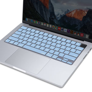 Darrahopens Electronics > Computer Accessories Keyboard Cover Skin For MacBook Air Pro 13 13.6 14 15.3 16 A2442 A2779 A2485 A2780 A2681 A2941 M1 M2 2021 to 2023 Sky Blue