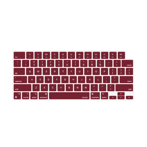 Darrahopens Electronics > Computer Accessories Keyboard Cover Skin For MacBook Air Pro 13 13.6 14 15.3 16 A2442 A2779 A2485 A2780 A2681 A2941 M1 M2 2021 to 2023 Wine Red