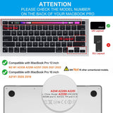 Darrahopens Electronics > Computer Accessories Keyboard Cover Skin For MacBook Pro 13 Pro 16 A2338 A2289 A2251 A2141 M1 M2 2020 to 2023 Clear