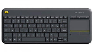 Darrahopens Electronics > Computer Accessories Logitech Wireless Keyboard K400 Plus, Black, USB Receiver, Inbuilt Touch Pad Powered by 2xAA, included