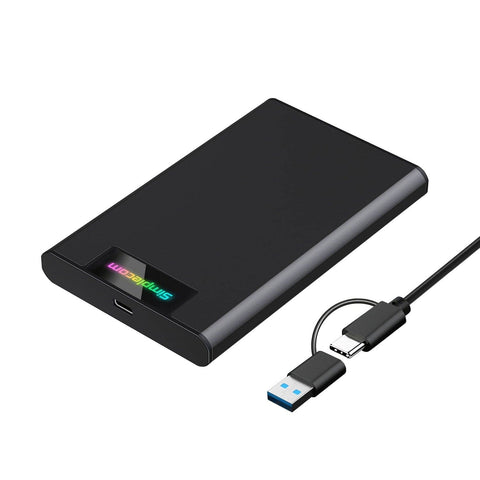 Darrahopens Electronics > Computer Accessories Simplecom SE239 Tool-free 2.5" SATA HDD SSD to USB-C Enclosure with RGB Lights USB 3.2 Gen 2