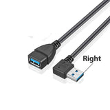 Darrahopens Electronics > Computer Accessories USB 3.0 Angle Male to Female Extension Cable Convertor Adapter Extender Cord Right Angle