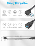 Darrahopens Electronics > Computer Accessories USB 3.0 Angle Male to Female Extension Cable Convertor Adapter Extender Cord Right Angle