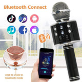 Darrahopens Electronics GOMINIMO 4 in 1 Wireless Bluetooth Karaoke Microphone with Record Function (Black)