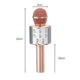 Darrahopens Electronics GOMINIMO 4 in 1 Wireless Bluetooth Karaoke Microphone with Record Rose Gold