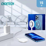 Darrahopens Electronics > Mobile Accessories CHOETECH T603-F Ring Holder and Magnetic 15W Wireless Charger for Phone/airPod/iWatch