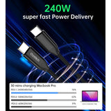 Darrahopens Electronics > Mobile Accessories CHOETECH XCC-1035 USB-C M to M PD3.1 240W Super Fast Charging Cable 1M