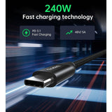 Darrahopens Electronics > Mobile Accessories CHOETECH XCC-1035 USB-C M to M PD3.1 240W Super Fast Charging Cable 1M