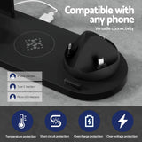 Darrahopens Electronics > Mobile Accessories Devanti 4 in 1 Wireless Charger Multi-function Station for Phone Airpod iWatch 15W