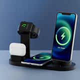 Darrahopens Electronics > Mobile Accessories Devanti 4 in 1 Wireless Charger Multi-function Station for Phone Airpod iWatch 15W