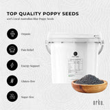 Darrahopens Food & Beverage 3.5Kg Poppy Seeds Bucket Blue Unwashed 100% Australian Food Cook Baking Mineral