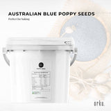 Darrahopens Food & Beverage 3.5Kg Poppy Seeds Bucket Blue Unwashed 100% Australian Food Cook Baking Mineral