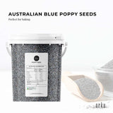 Darrahopens Food & Beverage 800g Poppy Seeds Bucket Blue Unwashed 100% Australian Food Cook Baking Mineral