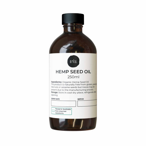 Darrahopens Food & Beverage > Condiments & Sauces 250ml Organic Hemp Seed Oil - Cold Pressed Food Grade Healthy Oils Foods